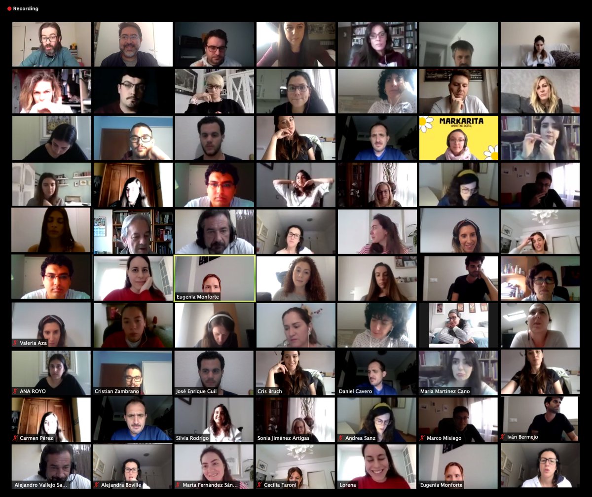 Hoy hemos hecho las Olimpiadas de Community Manager 2020 con exalumnos y alumnos de la escuela. 🏆 

Nos hemos echado unas risas y nos hemos actualizado de una manera diferente.  Gracias por participar!! Os echamos de menos!! 🥇