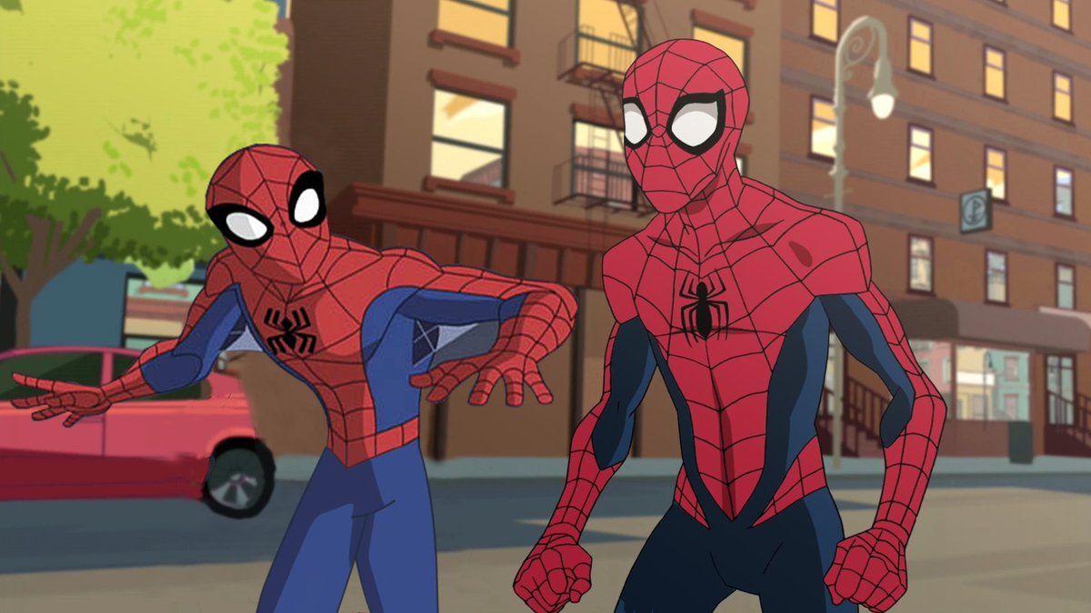 EARTH_17628's tweet photo. Spider-Man: into the Cartoon-Verse - Spectacular Spider-Man and Marvel's Spider-Man 

@Earth26496 

#MARVEL #marvelcomics #SpiderMan #SpiderManPS4 #SpiderVerse #cartoonverse #peterparker #avengers #Venom https://t.co/Y8xroI0Z1l