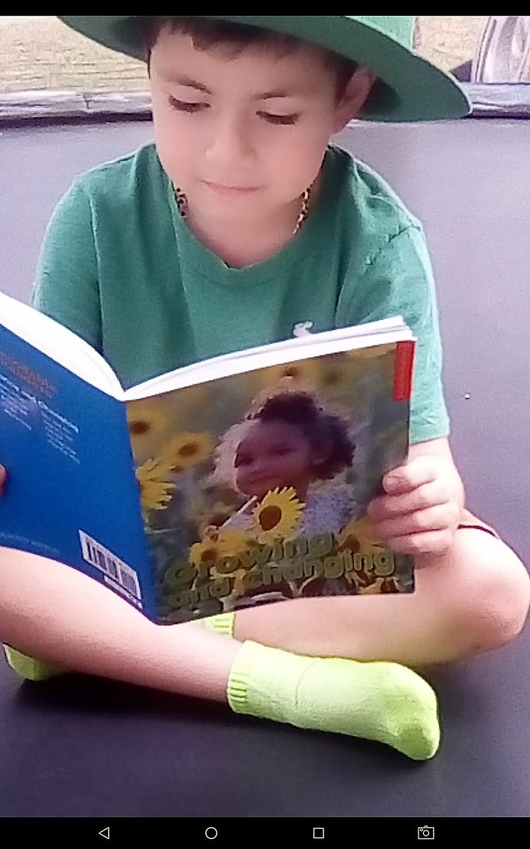 WISDClecklerLib's tweet image. National Library Week Day 1 wear a shirt with a positive message...Inspire!! Day 3 enjoy a read outside for Earth Day and Day 4 readers can bake!  Thank you Gael Trevino, Kinder Mrs. E. Guerra&apos;s, for your AWESOME participation and also a dedicated READER! #NationalLibraryWeek2020