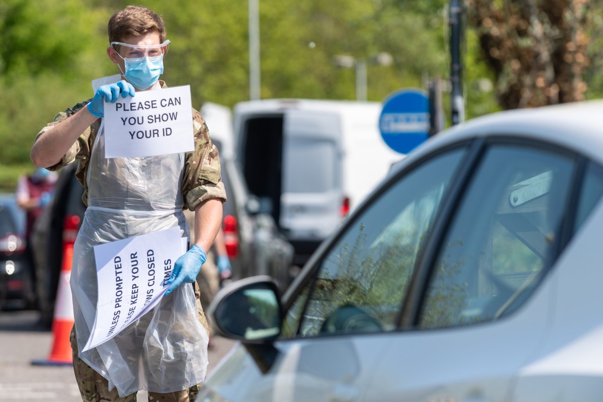 RoyalNavy's tweet photo. Royal Marines from 42 Commando have been drafted in the South-West to assist the running of two Mobile Testing Units as part of the nationwide response to COVID-19.  #Coronavirus #CovidSupportForce #InThisTogether

🔗 Read more: https://t.co/fty9GSHPyf https://t.co/bkfR7SyqvM