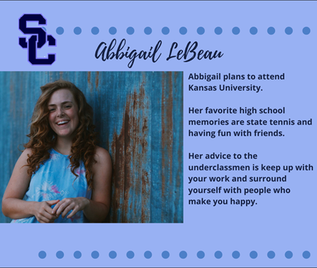 SCHSBeavers's tweet photo. SCHS Senior Spotlight!  Abbigail LeBeau
#SCHSBeavers https://t.co/KGMl7uItYt