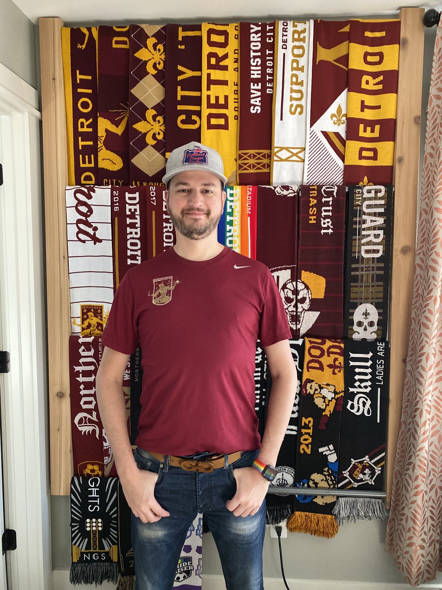 So it looks like I chose a good day to kick off my "Wear every DCFC kit that I own" twitter series. There's a lot of (late breaking, and troubling) news about  @DetroitCityFC's 2020 season, so to cheer you up here is the 2012 home kit! I'll post a new one daily (in order)  #DCTID