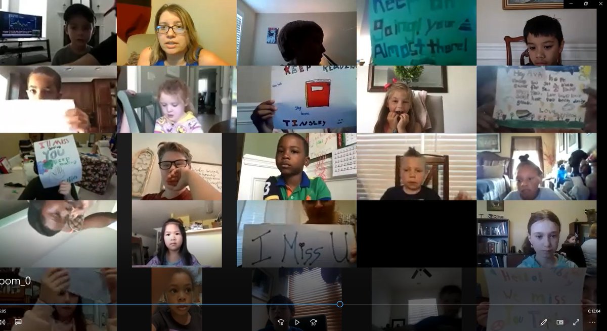 Mrs_KThompson's tweet photo. Our @OldPointeElem Buddy Workshop MUST go on, even virtually! So thankful I can continue collaborating with the best of the best @JMillerTeacher & @KarenPercival4! We are teaching our students how to collaborate as well! @RockHillSchools #Collaboration #BuddyWorkshop #MissYou https://t.co/wksabhNO7w