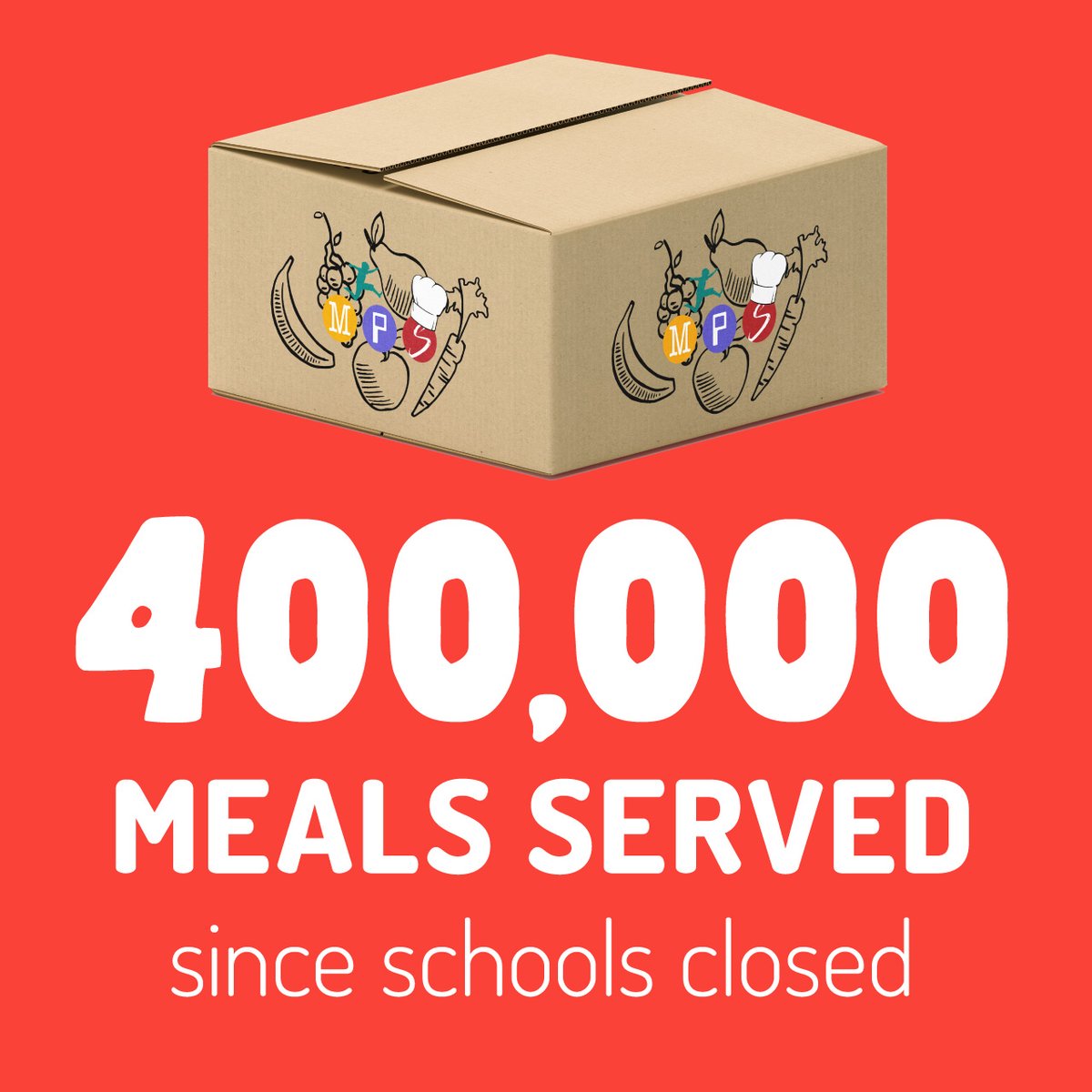 We have served over 400k meals to children in our communities over the past several weeks. Every day our staff is out at our food pick-up sites serving up those meals. They're all glad to be a part of feeding children every day. For info, please visit cws.mpls.k12.mn.us/covid19