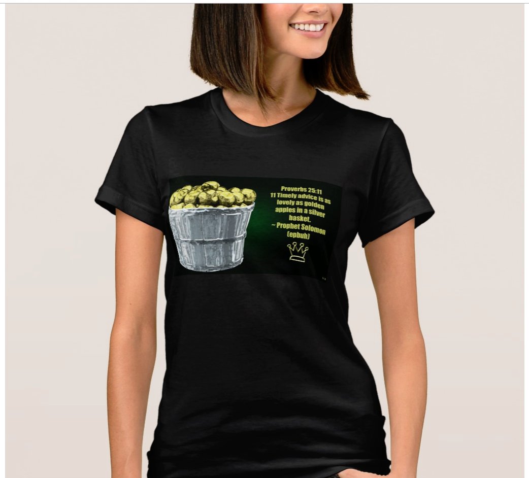 RouleauBeaucoup's tweet photo. <3 this tee.
Proverb of Prophet Solomon (epbuh) on Timely Advice = Gold Apples in Silver Basket.
#Gospel #Torah #Quran #Proverbs #Psalms
#Jesus #Moses #Aaron #Muhammad #Solomon #David
#Isa #Musa #Harun #Muhammed #Sulaimon #Daoud
Art Tees Collection: https://t.co/vmVLqJ27xT https://t.co/5R9Sksyq1I