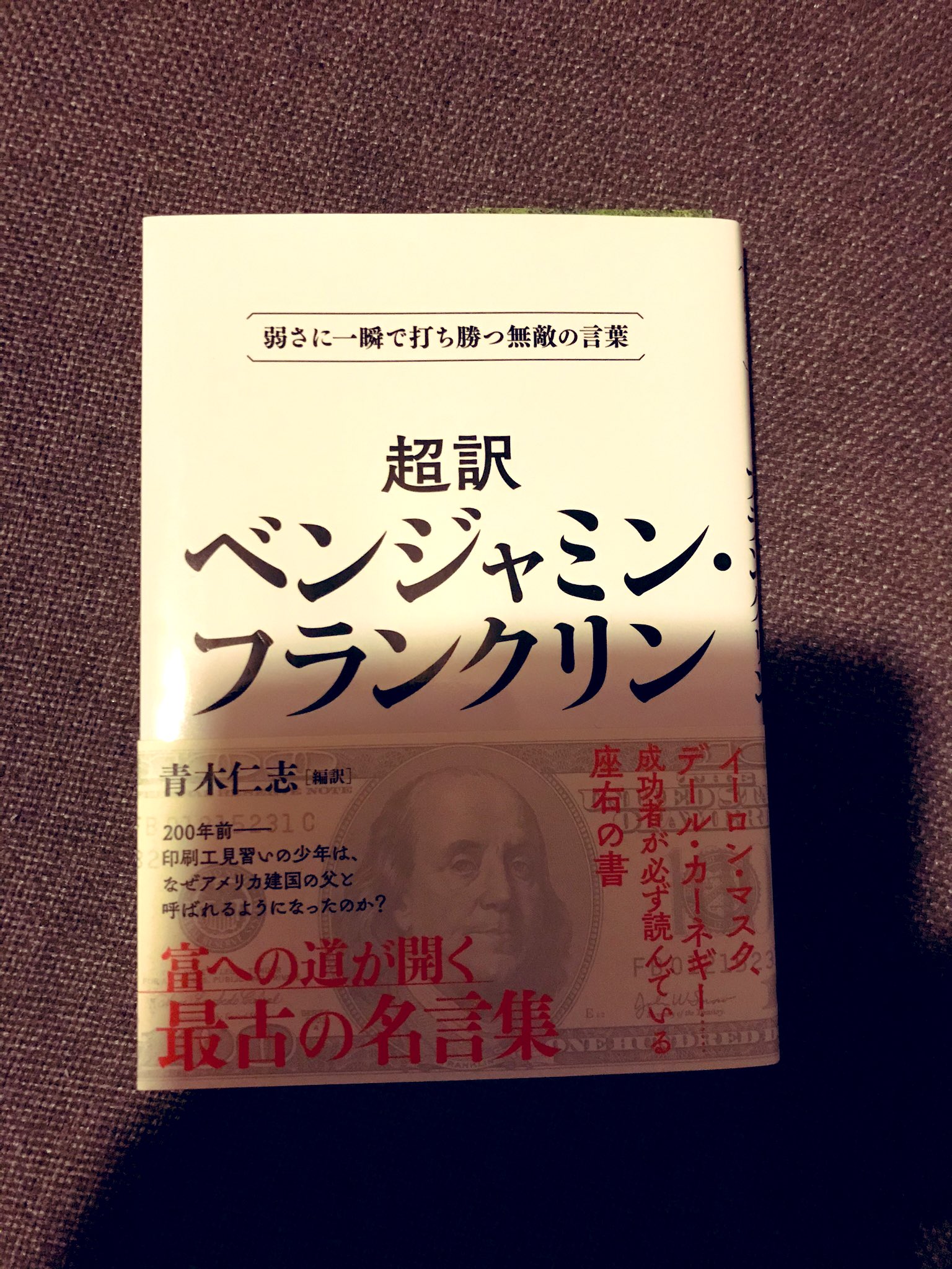 ろろん Twitterren 本を整理したら 100ドル札の顔に使われているベンジャミン フランクリンの名言集が出てきた そこで名言をピックアップ あなたが勤勉であれば借金を返すことができるが あなたが絶望していれば借金は増え続ける T Co Xsq3zlt7gf