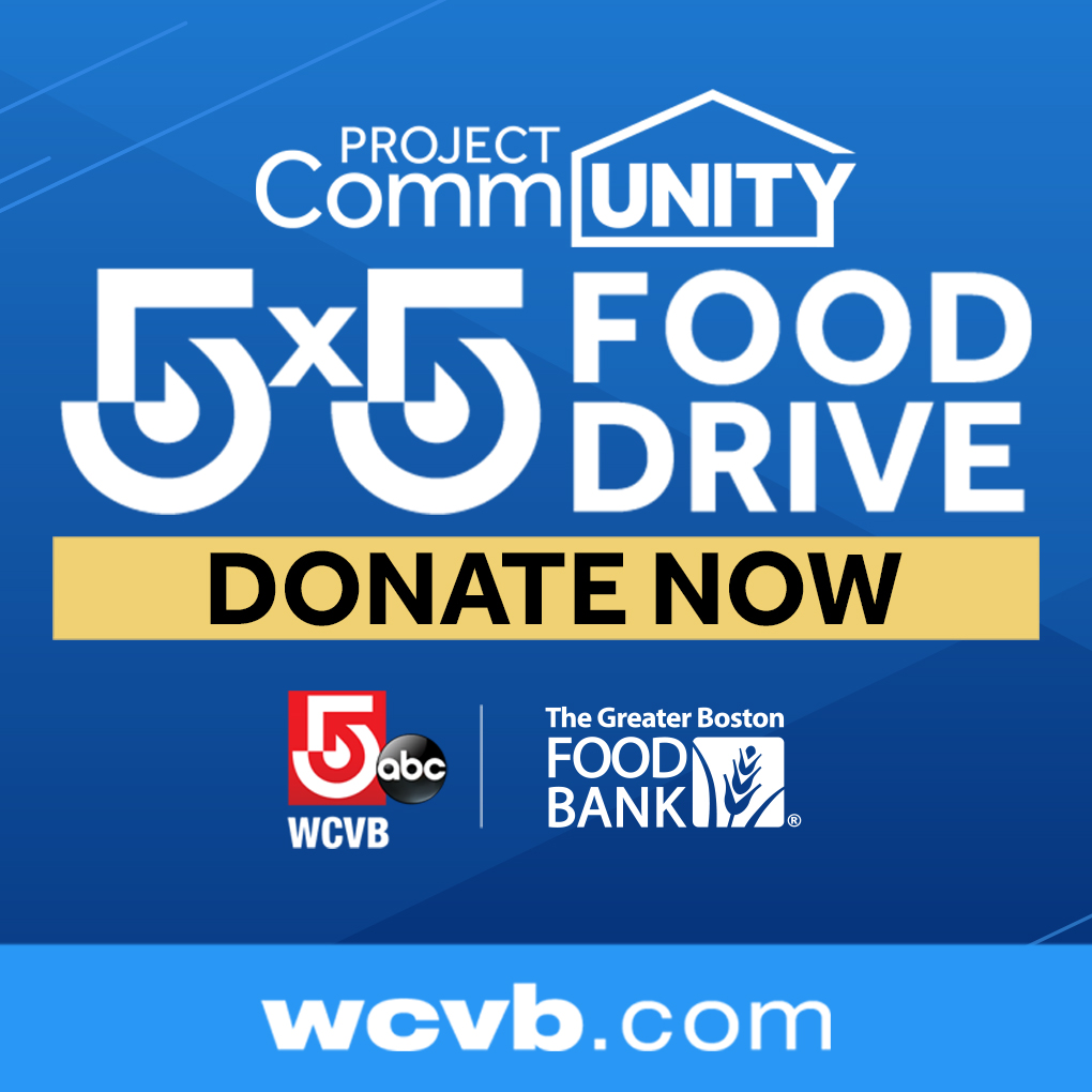 WCVB's tweet photo. 5 Days of Giving. 5 Days of Caring. 5 Days to Help Those in Need. Our Neighbors Need Help Now! Join us for the #WCVB "Project CommUNITY 5X5 Food Drive" all this week. Donate at https://t.co/SWVTMkJKkW or text GBFB to 20222 #WCVBCommUNITY #FoodDrive5 @GR8BosFoodBank https://t.co/d0yOESlegV
