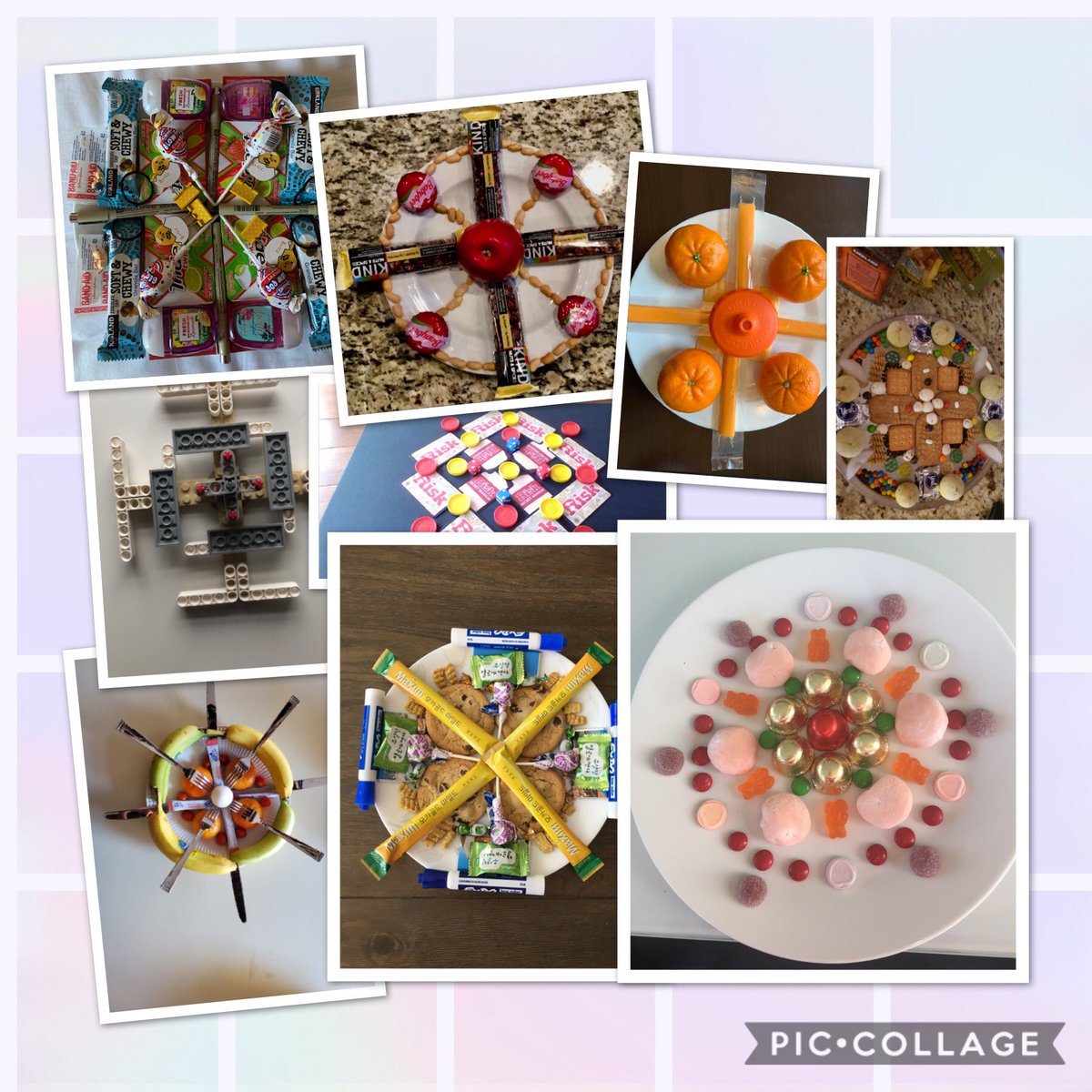 Found Object Radial Design. This was the first art challenge back in March for Mrs. Oh’s art class. Mostly edible! <a href="/StoneHillMiddle/">Stone Hill Middle</a>