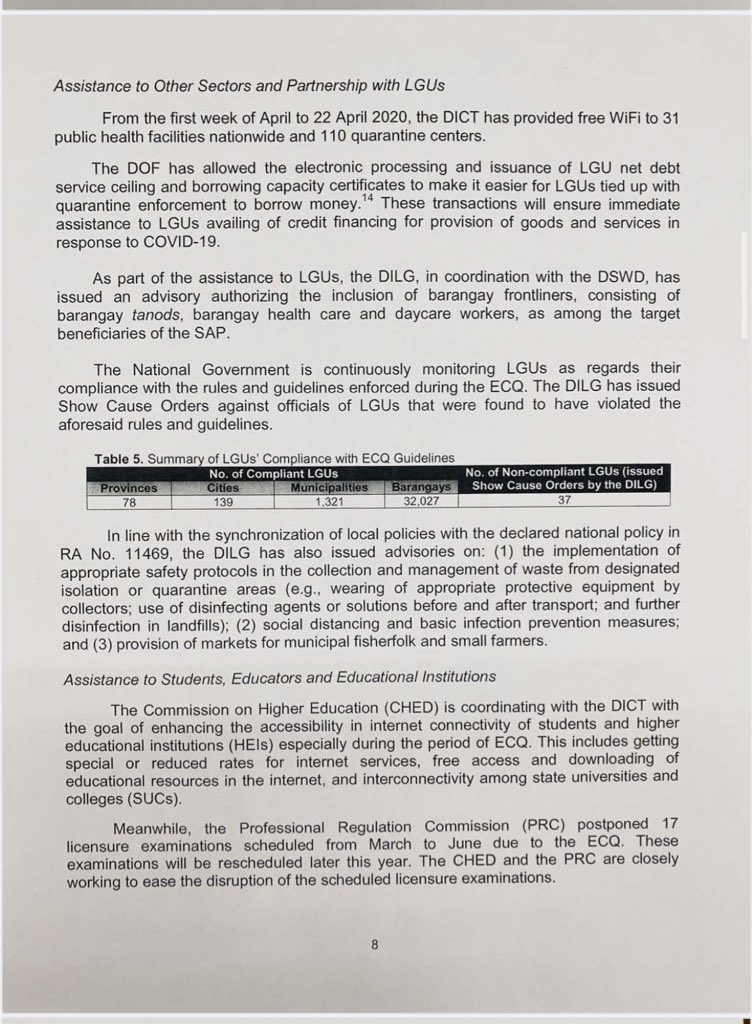 President Duterte’s fifth weekly report to Congress on government’s coronavirus response  @ABSCBNNews