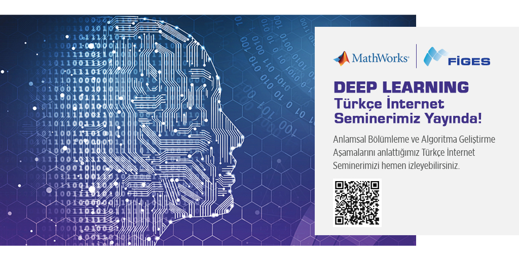 FIGES_'s tweet image. MATLAB Derin Öğrenmeyle, Anlamsal bölümleme ve algoritma geliştirme aşamalarını anlattığımız Türkçe Webinarımızı hemen İzleyebilirsiniz. mathworks.com/videos/semanti…
#figesengineering #matlab #deeplearning #webinar #ArtificialInteligence