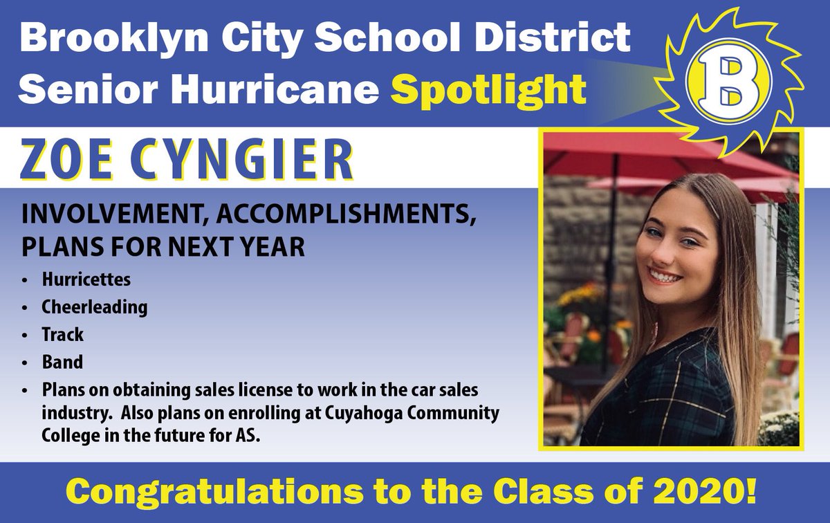Brooklyn_HS's tweet photo. Congrats to the class of 20. #hurricanepride https://t.co/5w23jojjtL