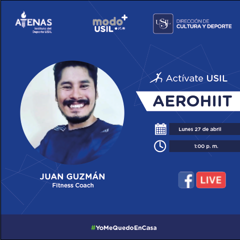 dcdusil's tweet photo. #ActívateUSIL junto a Juan Guzmán, Fitness Coach, quién nos enseñará una rutina de entrenamiento cardiovascular de alta intensidad🤸.‍ ¡Etiqueta a tus amigos para que no se lo pierdan! #YoMeQuedoEnCasa 🏡 https://t.co/LJVT0O3CpY