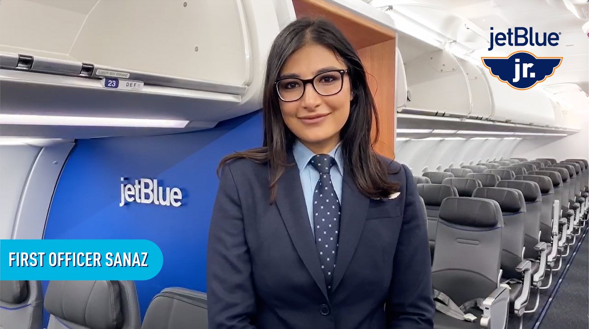 JetBlue's tweet photo. Can’t increase your altitude? You can still increase your aptitude! Lesson 1 of JetBlue Jr., our new educational video series for kids, is now live — join First Officer Sanaz for an aviation vocab flythrough here: https://t.co/GkRZ2VWizY https://t.co/8g8cRaUZOM