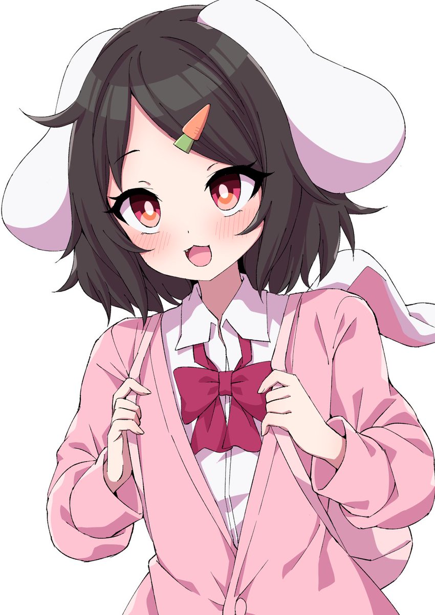 inaba tewi 1girl solo animal ears rabbit ears white background white pupils simple background  illustration images