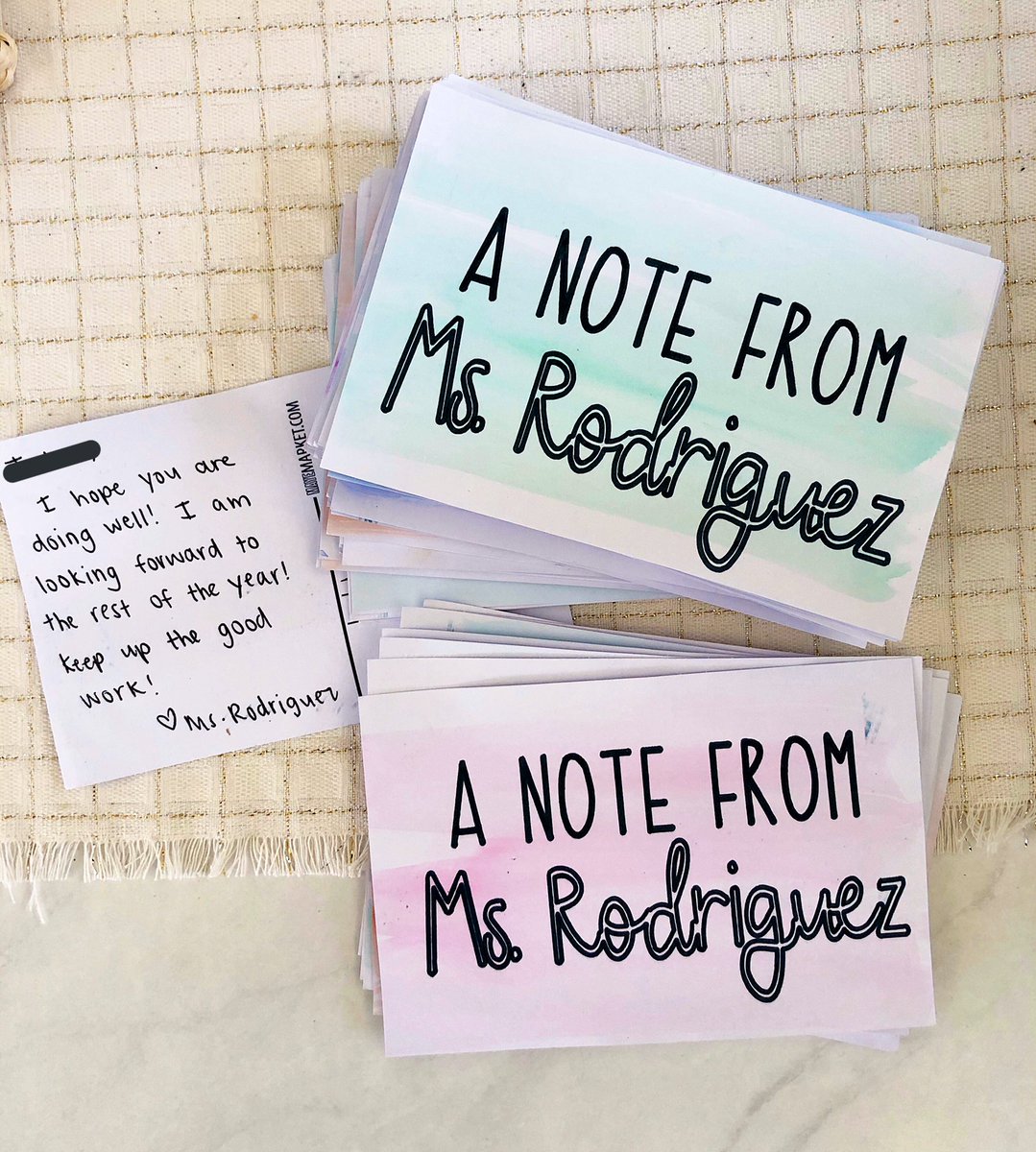 Ms_C_Rodriguez's tweet photo. 51 handmade postcards ready to be mailed! ✉️ I can’t wait for my comets to receive them! Thanks @MattHoffHCPS and @AlexaTraffican1 for the stamps! ☄️✨💛 https://t.co/qBpVOGC6kB