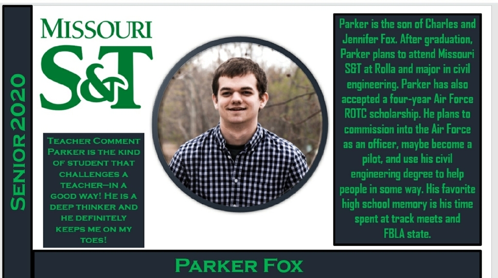 StocktonSchools's tweet photo. SENIOR SPOTLIGHT  - PARKER https://t.co/LWEa779GTh