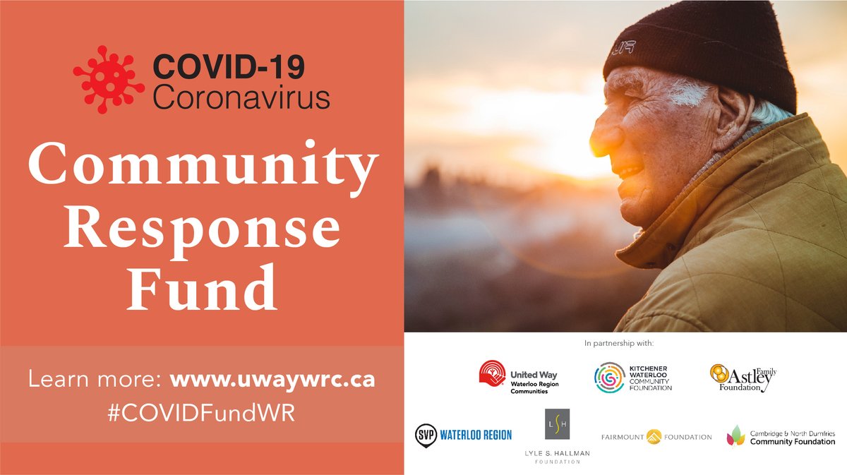 The <a href="/UnitedWayWRC/">United Way WRC</a> COVID-19 Community Response Fund is continuing to accept donations to support urgent and emerging community needs. Donate now to support additional rounds of funding: uwaywrc.ca/communityrespo… #COVIDFundWR #DoMoreGood
