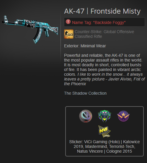 $25 AK-47 | Frontside Misty (MW)

To enter:

✅Like &amp; RT
✅Follow Me &amp; <a href="/eloflol/">Eloflol</a>
✅Tag 2 Friends

Rolling in 48 hrs GOODLUCK!