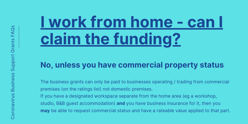 #Coronavirus #BusinessGrants FAQ2: Can I claim if I work from home? Not unless you have commercial property status.  Your business needs to be registered for business rates to be eligible for the grant schemes.
#MidDevon #BizHour