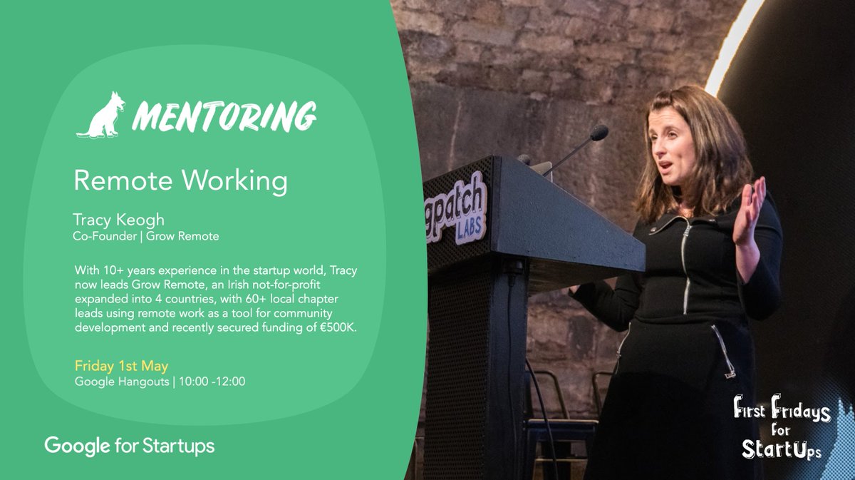 dogpatchlabs's tweet image. Want to secure a 1:1 spot with startup experts on surviving &amp;amp; thriving in a crisis?

From cap table management @StartupGrind, to remote working @GrowRemoteIrl, to global product &amp;amp; data expertise @Google - get a 1:1 spot at #FirstFridaysForStartups.

Apply: dogpatch.click/mentorlist