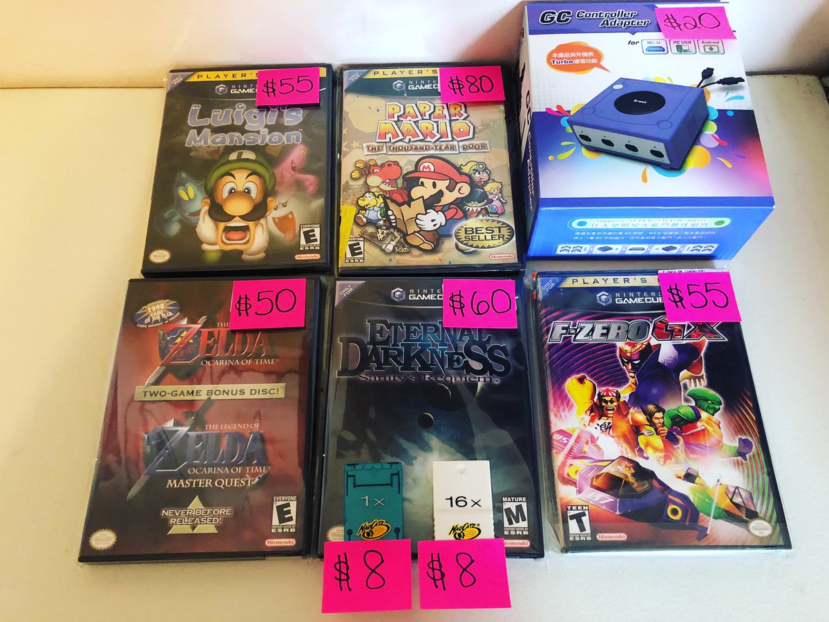 bklynvideogames's tweet image. Now available #luigismansion #papermariothethousandyeardoor #gamecubecontrolleradapter works for Wii U and Nintendo switch. #zeldaocarinaoftime #eternaldarkness #fzerogx #memorycards Dm to place a order. Any items left over will be on our eBay store. ebay.com/usr/brooklynvi…