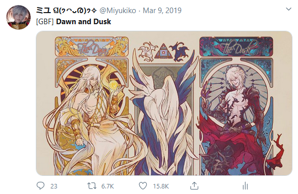 It seems my 2 most RT/liked twitters artwork posts are:
GBF Sakurai and FF7 Sakurai.
thankyou Takahiro Sakurai