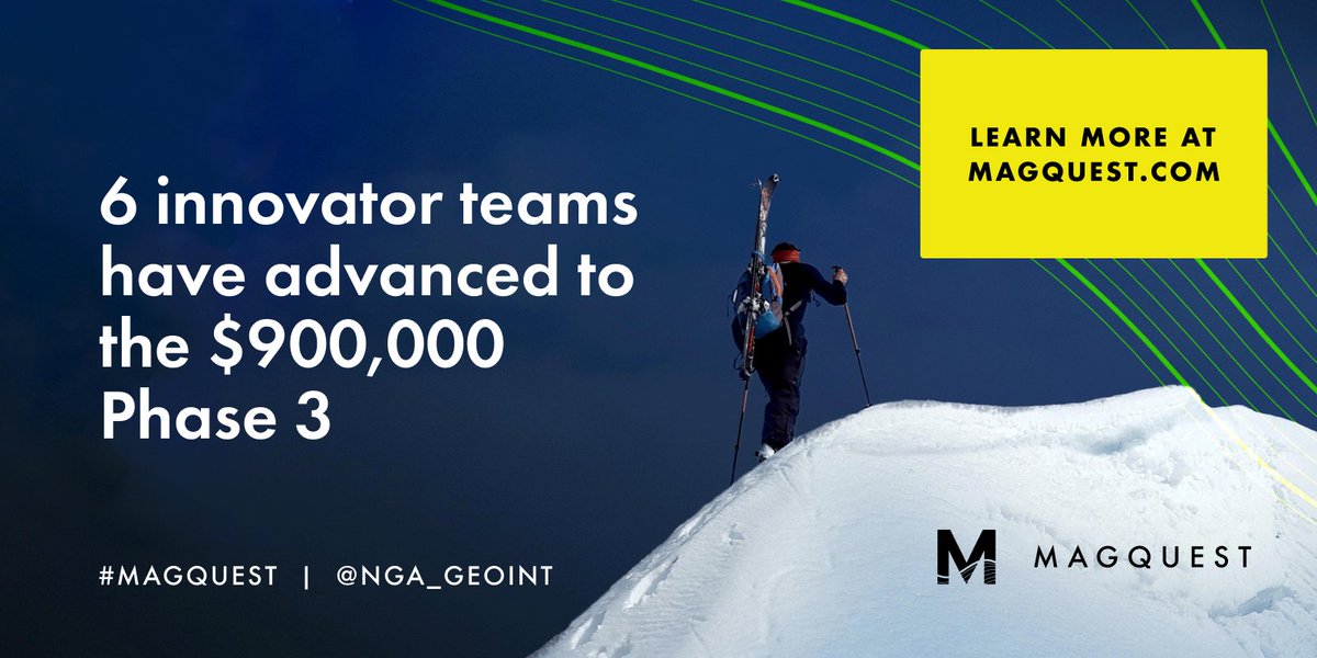 NGA_GEOINT's tweet photo. Through #MagQuest, NGA has inspired innovators to develop new #space, aerial, oceanic, and land-based approaches for geomagnetic data collection. Learn about the six teams competing in Phase 3 and their novel solutions: https://t.co/1ASJG1LEYm https://t.co/fKM3Pic2OH