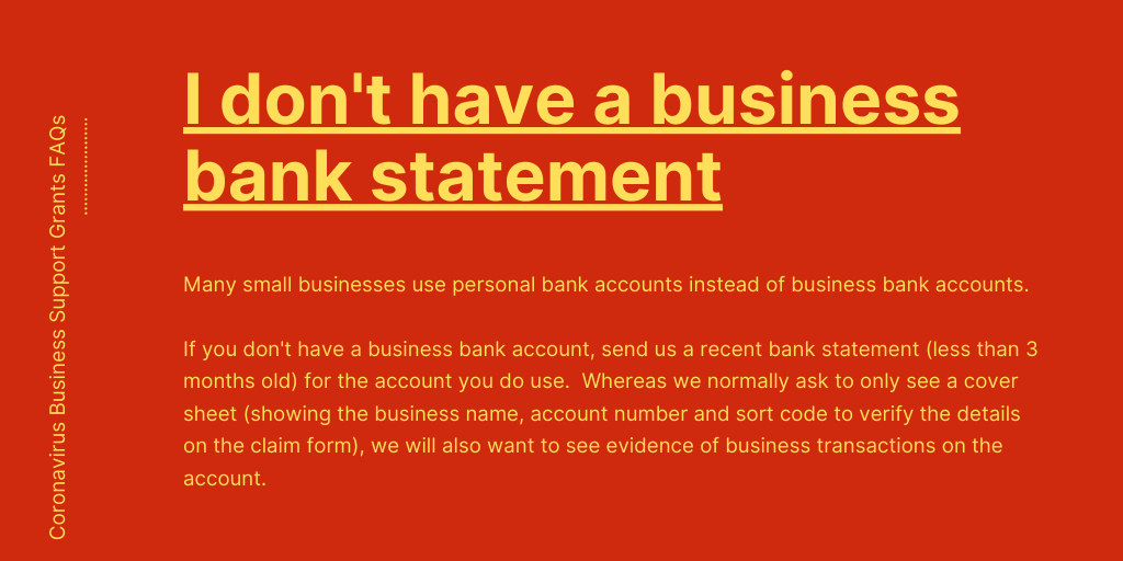 #Coronavirus #BusinessGrants FAQ4: What paperwork do you need to supply if you don't have a business bank account? Supply a recent Bank Statement for the account you use that shows business transactions (eg rent payment)
#MidDevon #BizHour #BizTips