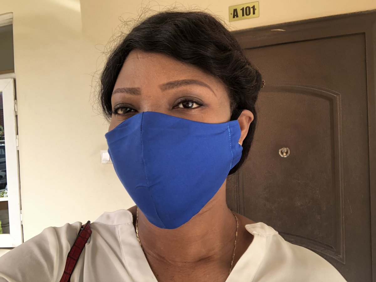 Solaceama's tweet photo. THEY MAY BE UNCOMFORTABLE OR EVEN FUNNY 😁 😄 BUT WE MUST WEAR THEM. @Kwaise @Sbiddy71 @KumShirley @JAppiahNyamekye #FaceMasksTheNewNormal #Covid19 #Ghana https://t.co/b7tG8QeyF3