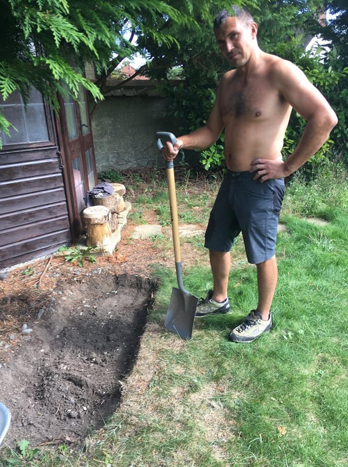 MischasMerryMen's tweet photo. When our trumpet player, Chris, was invited to  #MerryHQ for some work, he didn’t think I'd be asking him to dig my #Grave! #SameOldStory #ImNotDead #Yet #Rebirth #Awakening 

"When the sun goes down in your life, you realise."
"When the dark descends on your life, you realise." https://t.co/Mvlr1vefjN