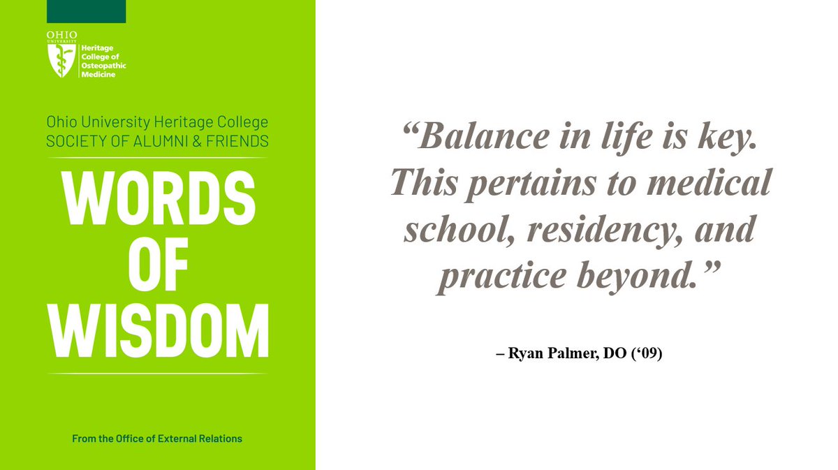 We asked <a href="/OUHCOM/">Heritage College</a> graduates “What would you say to yourself as a student to help you make it through finals?” and emailed these Words of Wisdom (&amp; more!) to OMS-1 &amp; OMS-2 students letting them know they have a support system as they prepare for their final exams.