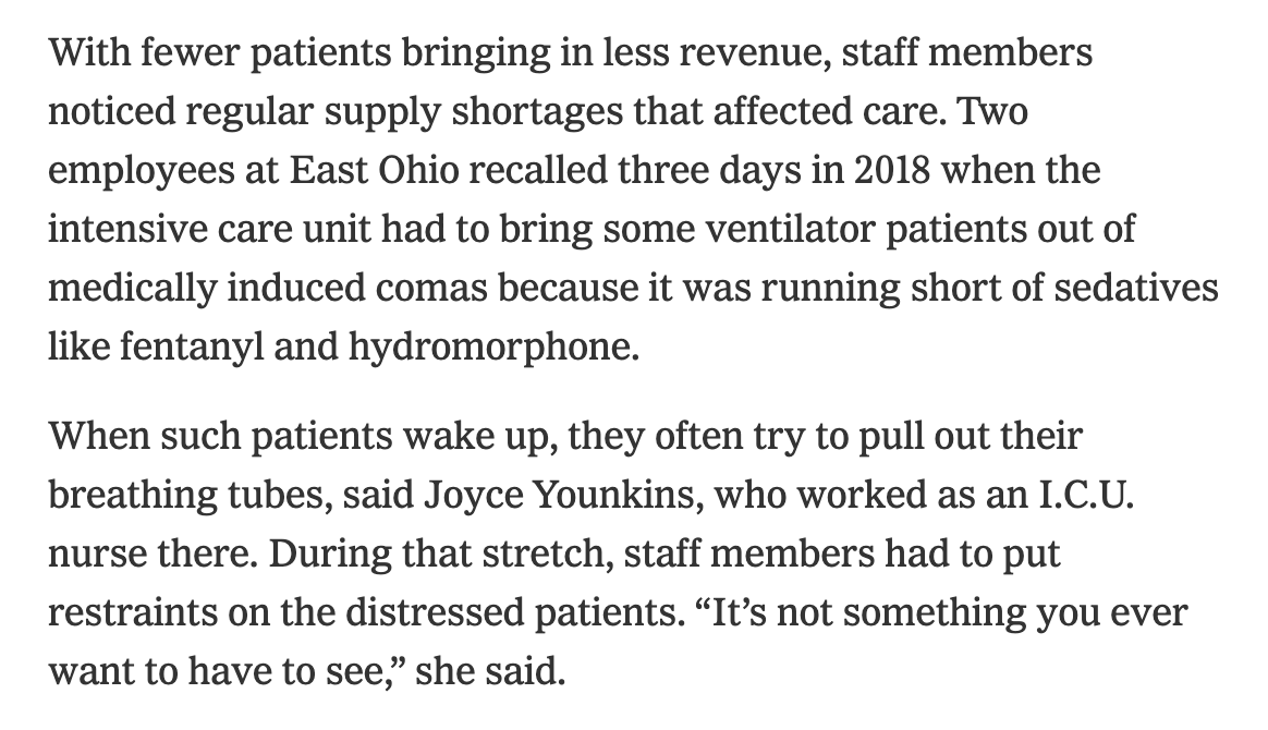 But there are some supplies workers can't buy — like the drugs needed to sedate ventilated patients. This anecdote, shared by an ICU nurse, was especially harrowing. (5/9)