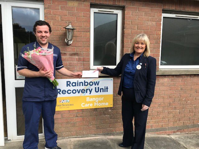 Thank you to Tesco Bangor for their generous cheque to help the residents in our new Rainbow Suite rehabilitation unit in Bangor.