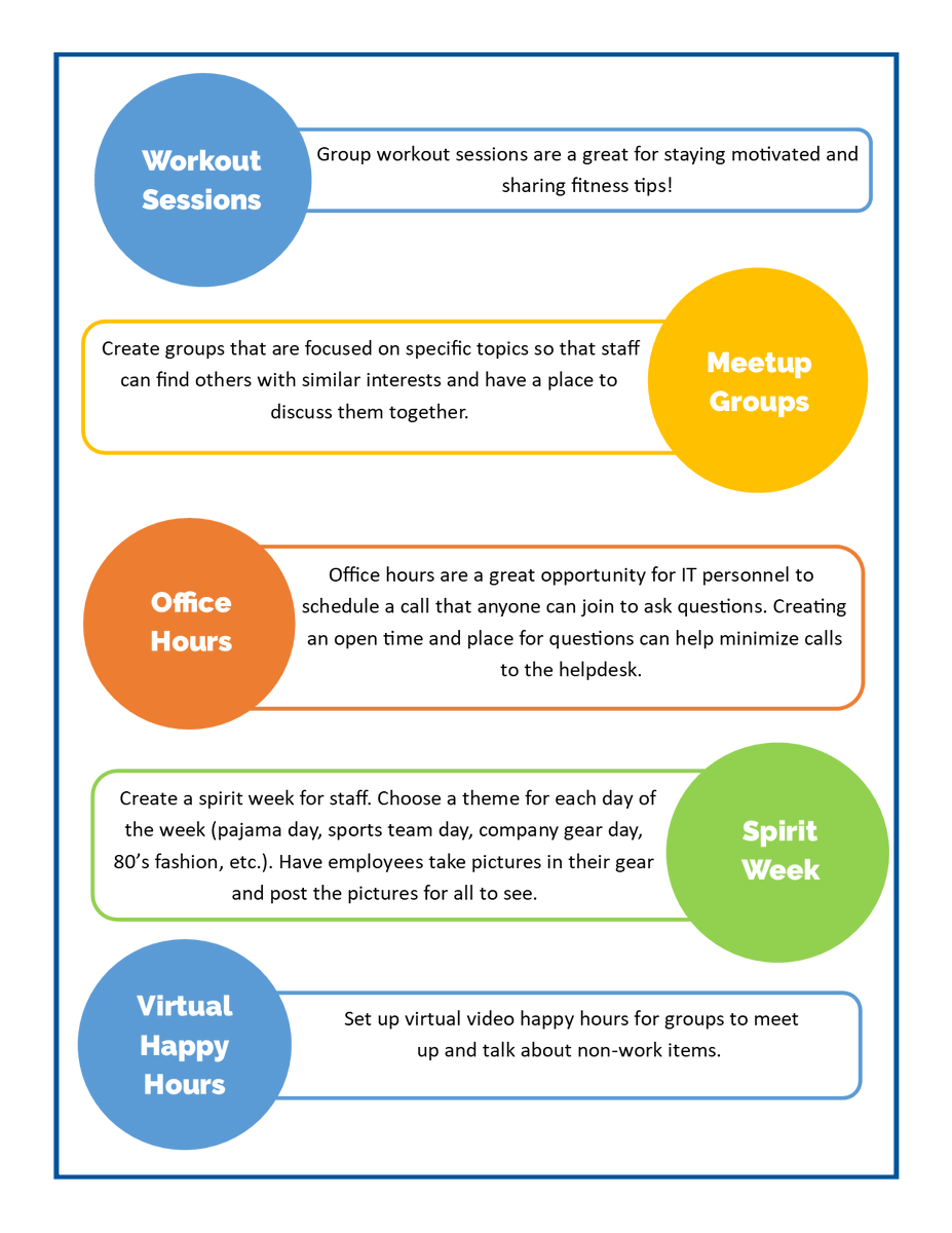 mariaITadoption's tweet photo. @MicrosoftTeams Here are some tips I put together to help teams feel more connected when working from home. Pick and choose what works for you and your team! https://t.co/Ij7LvIwSh5