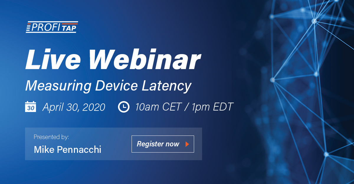 ChrisPieri1's tweet image. Join us for another live Webinar measuring Device Latency!
In this webinar, we will explain the importance of knowing device latency when measuring your network’s performance. Register here: lnkd.in/d6ePwhu #profitap #networkmonitoring