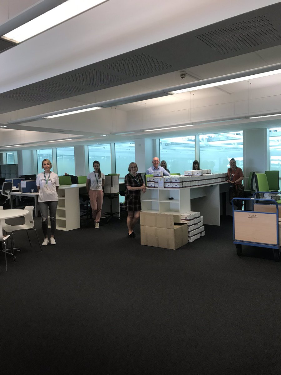 It’s PPE central at Wigan Life Centre- working hard to get essential protective equipment out to our amazing care providers and their hugely valued front line staff. Big thank you to the <a href="/WiganCouncil/">Wigan Council</a> team helping with this work. #WeveGotThis #CareHeroes