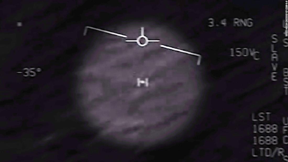 cnnbrk's tweet photo. The US Defense Department officially releases three short videos showing "unidentified aerial phenomena" that had previously been released by a private company https://t.co/B5bWmzbpJE https://t.co/CbZnYr3yYk