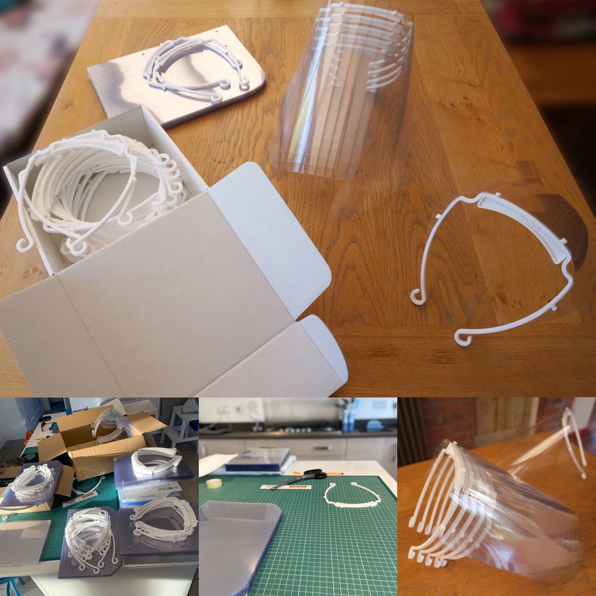 Quattro_Design's tweet image. Fantastic to see our first batch of face shields go out to @GlosHealthNHS, enough for 300 uses. Really proud of the team’s efforts and much more importantly, delighted to get the protective equipment out to the amazing NHS staff who need it. #NHS #nhsheroes #nhsengland #NHSstaff