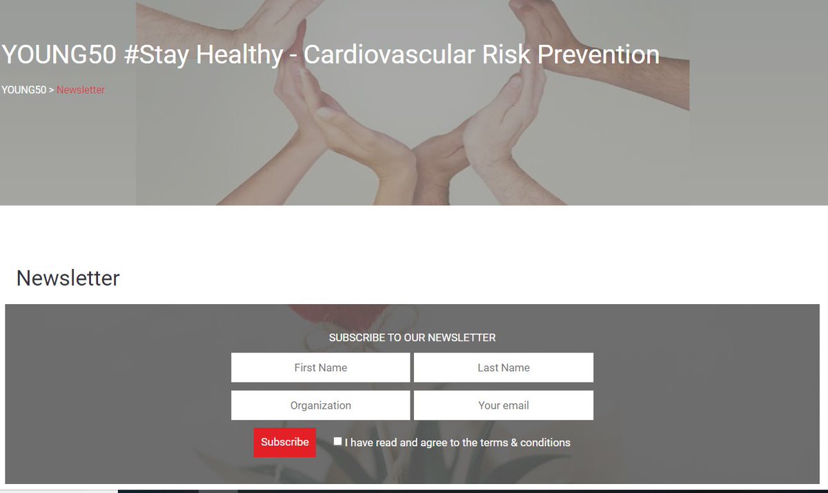 The second newsletter of the YOUNG50 project is almost ready!!

Don't forget to subscribe: young50.eu/newsletter/

<a href="/EU_Health/">EU One Health</a>

#europeanproject #young50project #cardiovasculardisease #prevention #StayHealthy