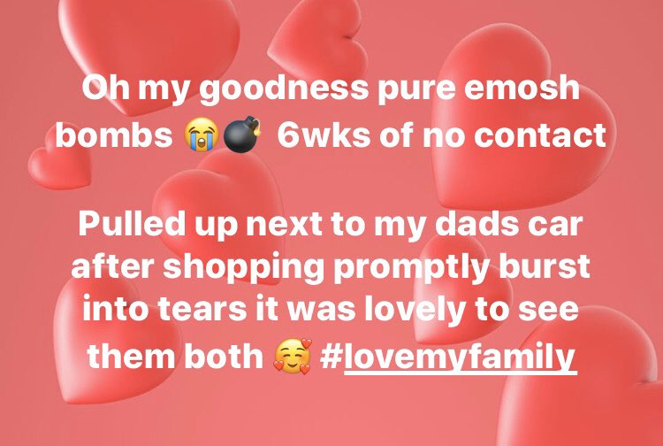 Seeing my family for the first time in 6wks was so very emotional, grateful for seeing them whilst I was out shopping #grateful #family #blessed