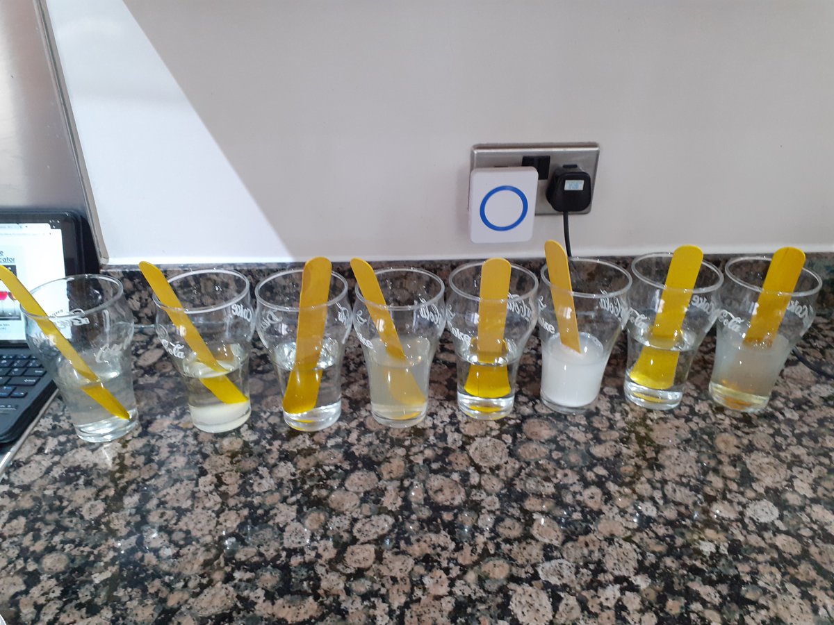 sciencestbedes's tweet photo. WOW! Some amazing work by one of our KS3 scientists at home this week, making their own #RedCabbageIndicator . We are very impressed! Did you know the pH of some of these everyday items?
#AtHomeScience #KitchenScience #pHscale #HouseholdScience #alwayslearning #proudteachers https://t.co/j8UcOy3nHx