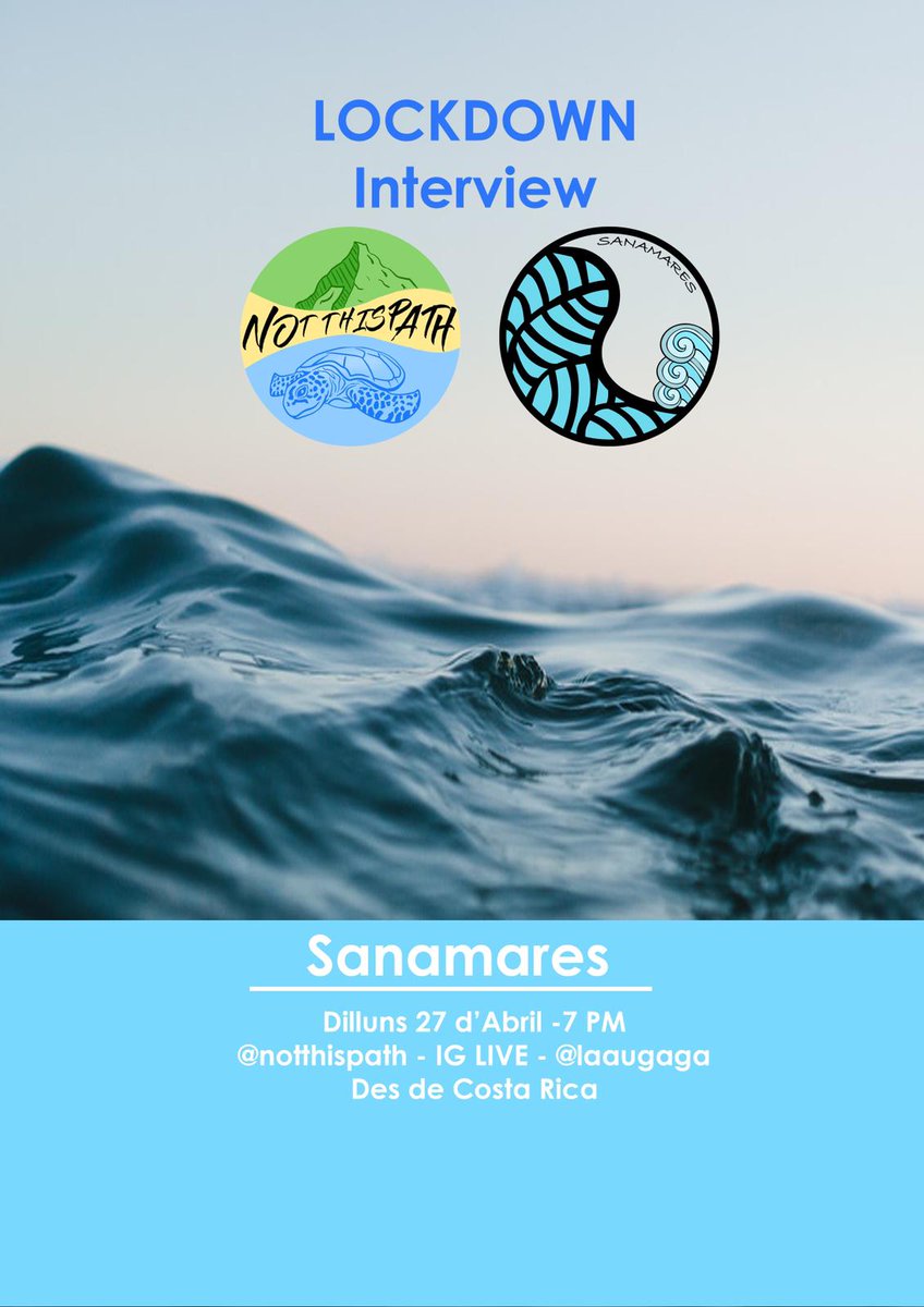 notthispath's tweet image. En una mica més d'un parell d'hores engeguem el directe via @instagram amb la Laura i el Gabi.
Ells dos són oceanògrafs i militants de @sanamares, una organització valenciana i actualment es troben a Costa Rica. 🌎

No t'ho perdis!! #StayAtHome