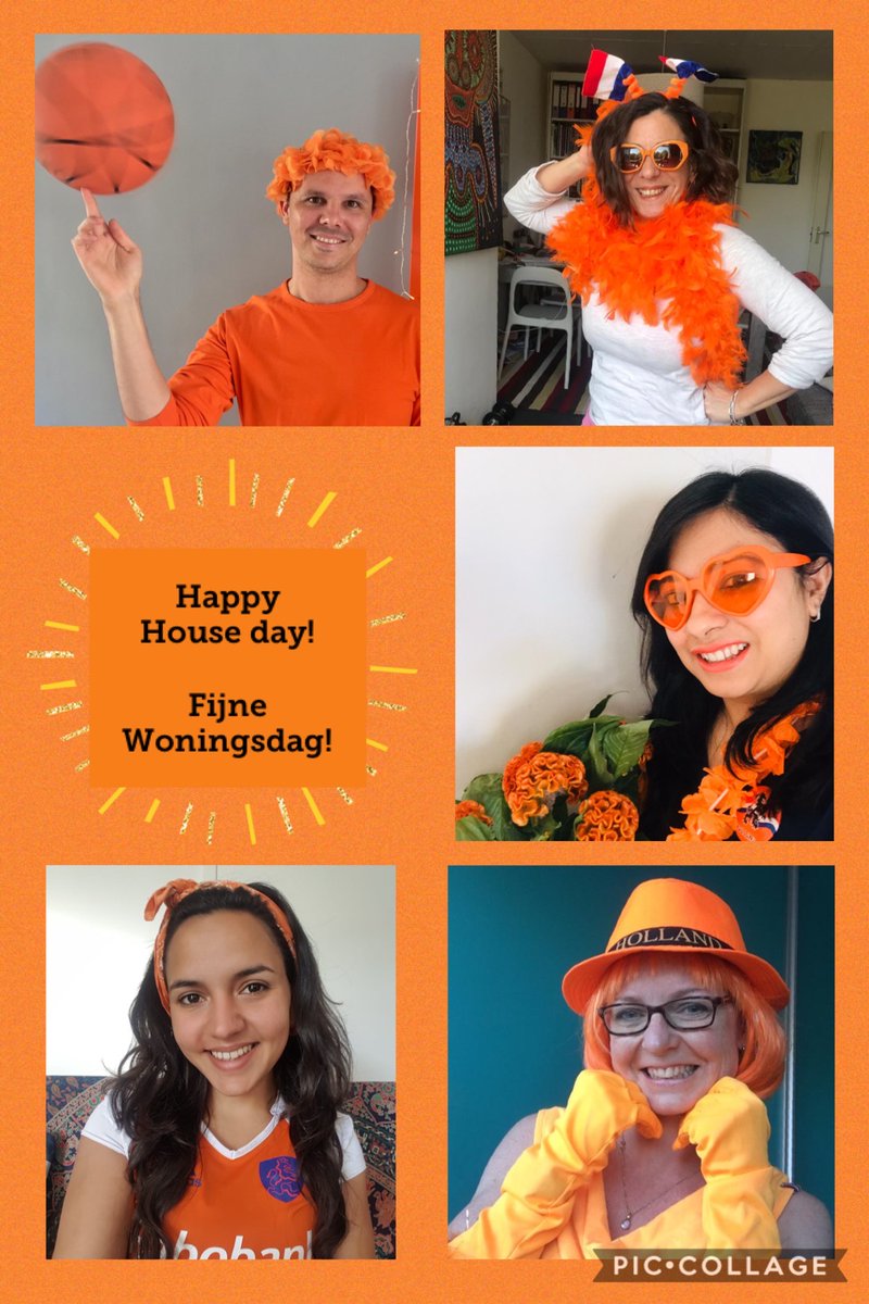 BSNJSV's tweet image. Gezellige Woningsdag!!!! Hoera....hoera....hoera!!!
Happy King’s day! 
The Student Supervisors at JSV showing their best orange outfits.
#BSNJSV #BSNwoningsdag2020