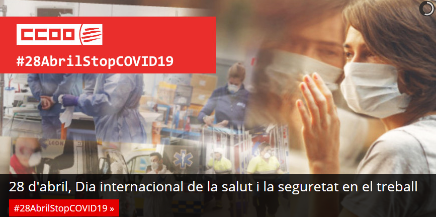 Avui és 28 d'abril, Dia Internacional de la Salut i la Seguretat en el Treball.

#28AbrilStopCOVID19

Tota la info aquí👇
ccoo.cat/noticia/229907…