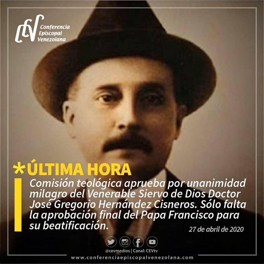 isnardobravo's tweet photo. Que buena noticia para el agobiado pueblo de Venezuela. La feligresía devota del Dr. José Gregorio Hernández celebra con júbilo esta noticia https://t.co/Pt89VjIVoK