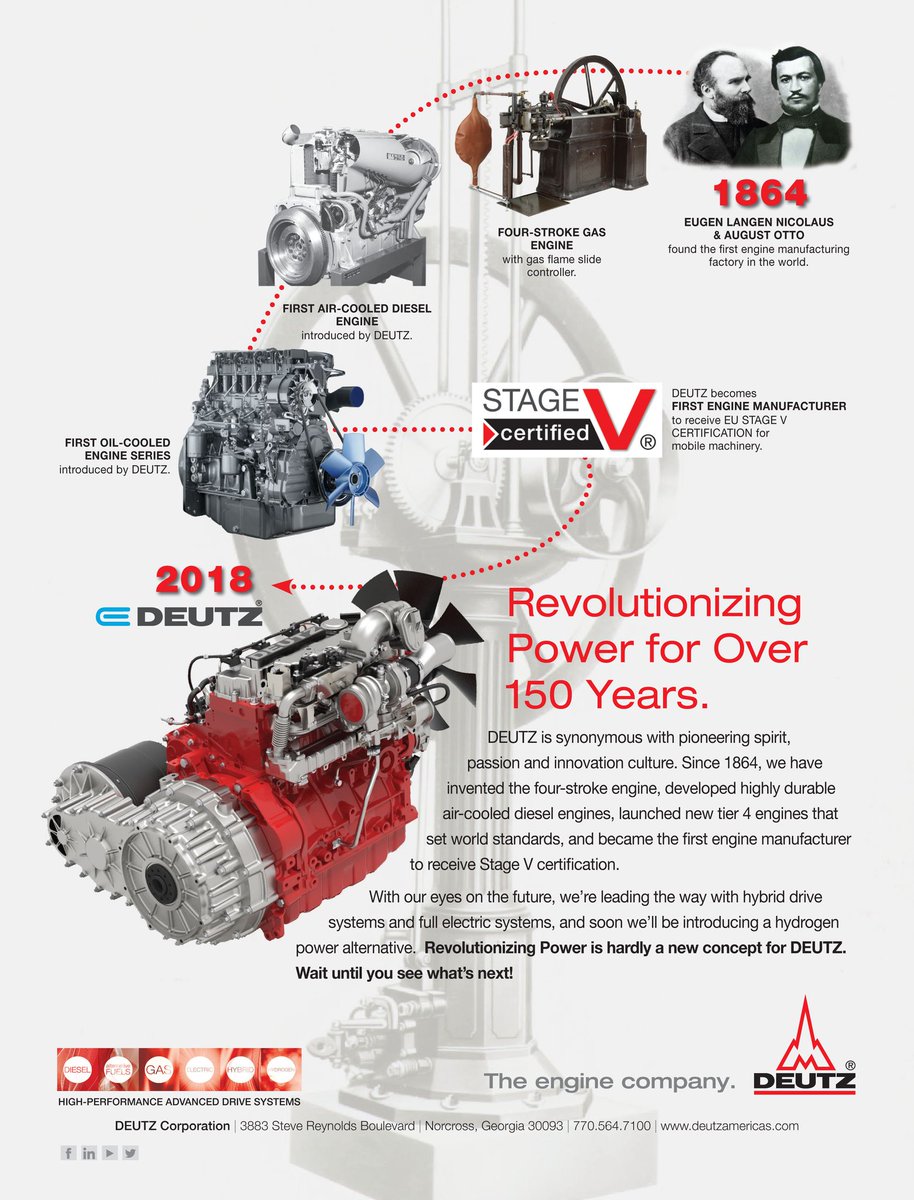 DEUTZAmericas's tweet photo. DEUTZ has been revolutionizing power for as long as engines have been around - and it's only the beginning!

#deutz #poweredbydeutz #revolutionizingpower #electrification #edeutz https://t.co/xnRK6PVycQ