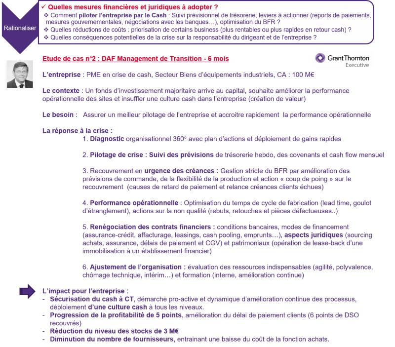 Campagne "Covid 5R" Pack Finance, Arnaud Dodin, Directeur Financier Expert, nous fait un retour d'expérience de DAF de crise au sein d'une société en sous performance opérationnelle et confrontée à une crise de cash.
 #Finance #Managementdetransition #ManagementCrise
