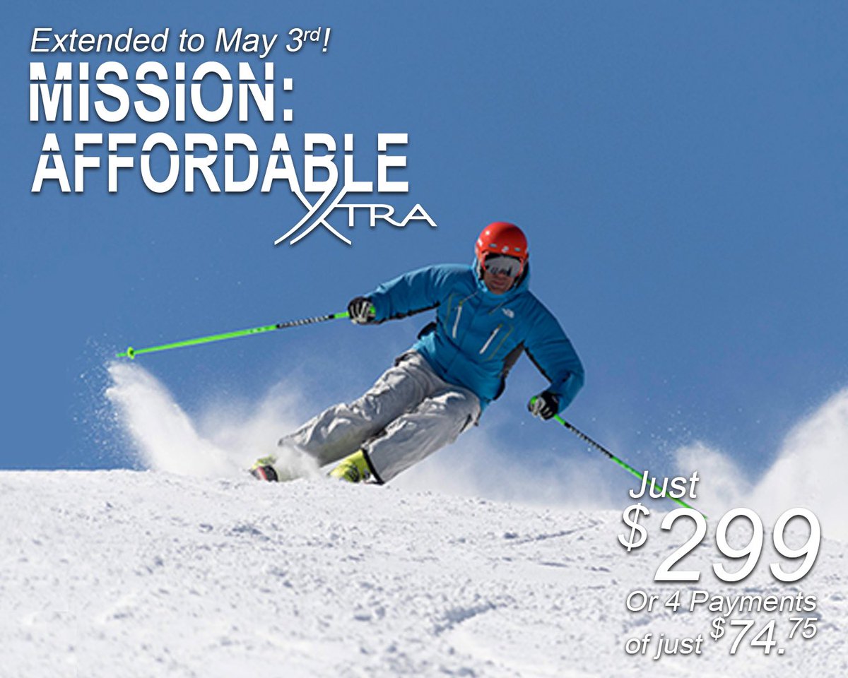 There have been significant disruptions from the coronavirus for all of us. Due to these extenuating circumstances, Ragged Mountain has EXTENDED the Mission: Affordable XTRA passes for just $299 until May 3rd and added a new payment plan of four easy payments of just $74.75.