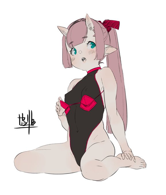 らくがき 鬼娘(`、3_ヽ)_  後でもうちょいしっかり塗ろっかな 