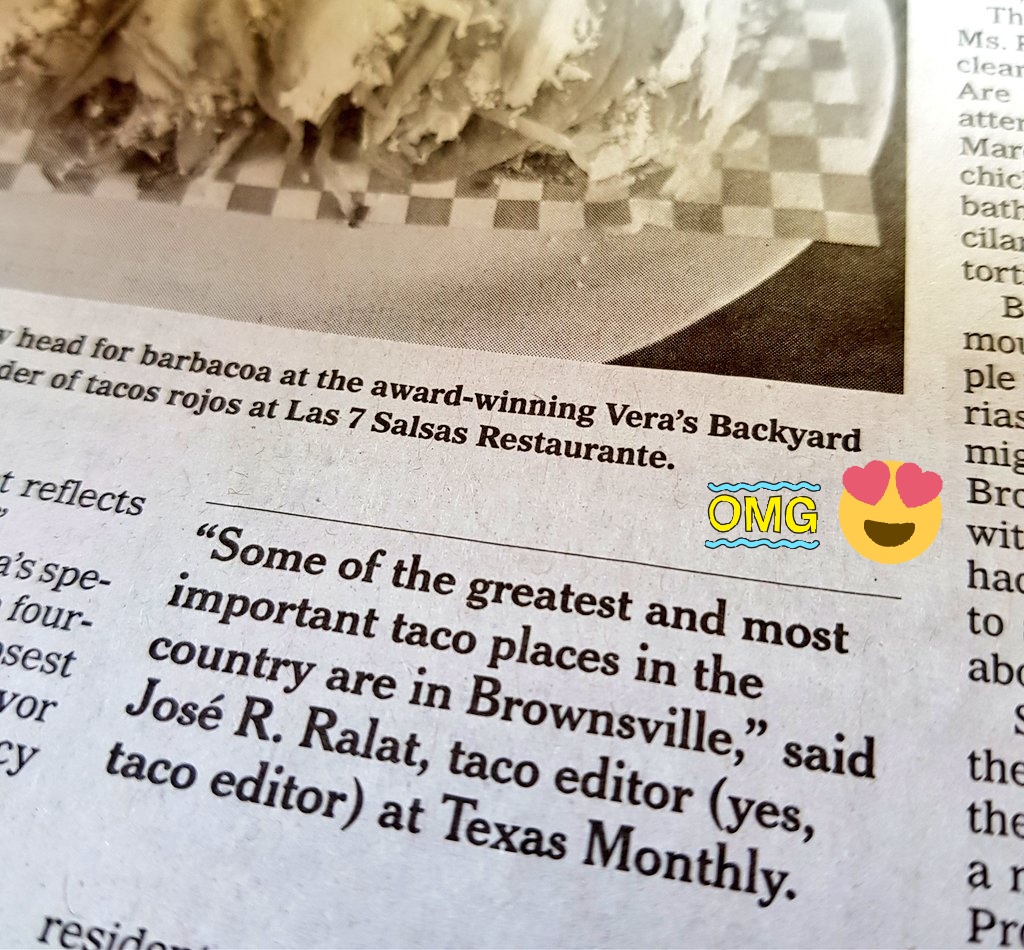 Just when I thought I had found my #dreamjob , I find out there is such a thing as TACO EDITOR!! 😍
<a href="/nytimes/">The New York Times</a> <a href="/TexasMonthly/">Texas Monthly</a>
#tacos #texas